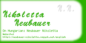 nikoletta neubauer business card